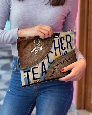 Teacher leather pattern print Accessory Pouch - Large aos-accessory-pouch-12-5x8-5-lifestyle-front-02