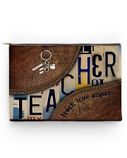Teacher leather pattern print Accessory Pouch - Large back
