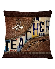 Teacher leather pattern print Square Pillowcase tile
