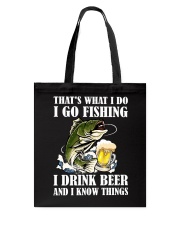 I Drink Beer And I Know Tote Bag tile