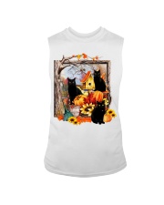 Black Cat Happy Thankgiving Sleeveless Tee tile