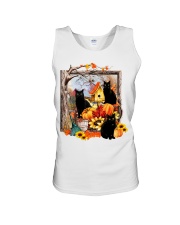 Black Cat Happy Thankgiving Unisex Tank tile