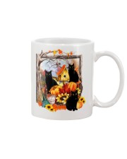 Black Cat Happy Thankgiving Mug tile