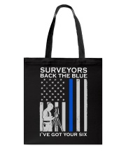 Surveyor Back The Blue 2 Sides Tote Bag tile