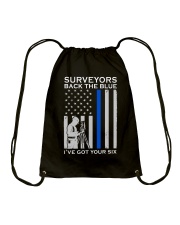 Surveyor Back The Blue 2 Sides Drawstring Bag tile