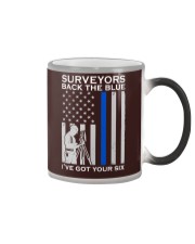 Surveyor Back The Blue 2 Sides Color Changing Mug tile