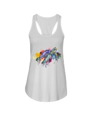 Turtle Watercolor Ladies Flowy Tank tile
