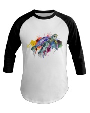 Turtle Watercolor Baseball Tee tile