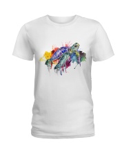 Turtle Watercolor Ladies T-Shirt tile