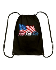 Camping American Flag Drawstring Bag tile