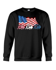 Camping American Flag Crewneck Sweatshirt tile