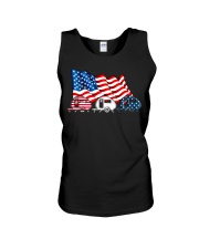 Camping American Flag Unisex Tank tile