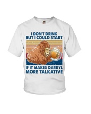 i don't drink darryl more talkative Youth T-Shirt tile