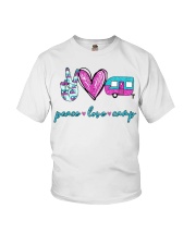 Peace Love Camping Classic T-Shirt Youth T-Shirt tile