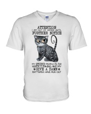 Attention I'M Out Of Order V-Neck T-Shirt tile