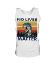 dinosaur no lives matter Unisex Tank tile