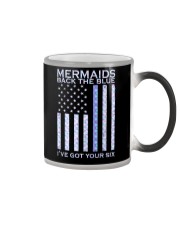 Mermaids Back The Blue 2 Sides Color Changing Mug tile