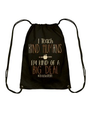 Teach Kind Humans Kind Drawstring Bag tile