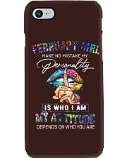 February Girl - My Attitude Depends Phone Case tile