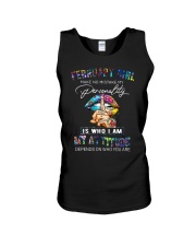February Girl - My Attitude Depends Unisex Tank tile