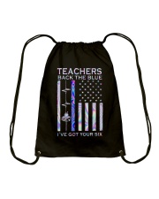 Teacher Back The Blue 2 Side Drawstring Bag tile