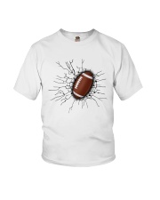 American football cracked Youth T-Shirt tile