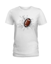 American football cracked Ladies T-Shirt tile