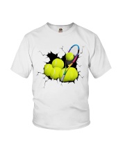 Tennis Crack Sticker Youth T-Shirt tile