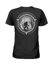 Bigfoot Fishing The Sun Watches What I Do 2 Sides Ladies T-Shirt tile