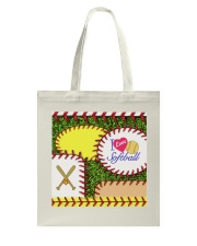 I Love Softball Tote Bag tile