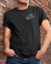 Custom Truckers Back The Blue Back 2 Sides Classic T-Shirt apparel-classic-tshirt-lifestyle-26