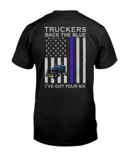 Custom Truckers Back The Blue Back 2 Sides Classic T-Shirt back