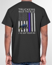 Custom Truckers Back The Blue Back 2 Sides Classic T-Shirt garment-tshirt-unisex-back-04