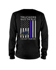 Custom Truckers Back The Blue Back 2 Sides Long Sleeve Tee tile