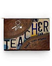 Teacher leather pattern print Accessory Pouch tile