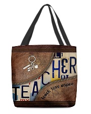 Teacher leather pattern print All-over Tote front