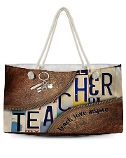 Teacher leather pattern print Weekender Tote tile