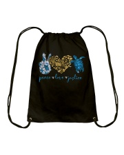 Peace Love Ocean Drawstring Bag tile