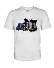 Truck Crack-V3 V-Neck T-Shirt tile