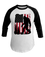 Bigfoot Sasquatch I Believe Tshirt Patriot Americ Baseball Tee tile