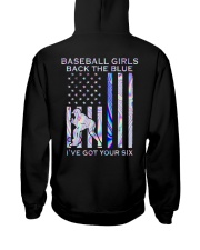 Baseball Girls Back The Blue 2 Sides Hooded Sweatshirt tile