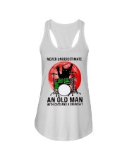 Black Cat Red Moon Ladies Flowy Tank tile