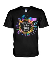 Mind My Hair V-Neck T-Shirt tile