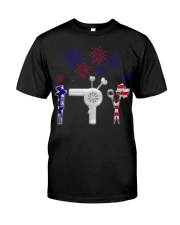 Hairdresser American Independence Day Classic T-Shirt front