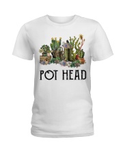 Garden Pot Head Succulent Ladies T-Shirt tile