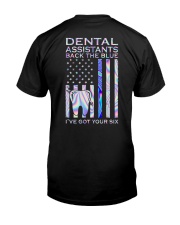 Dental Assistants Back The Blue 2 Sides Classic T-Shirt back