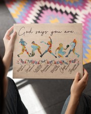 God Says You Are Softball Canvas 14x11 Gallery Wrapped Canvas Prints aos-canvas-pgw-14x11-lifestyle-front-24