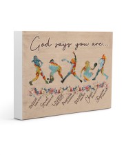 God Says You Are Softball Canvas 14x11 Gallery Wrapped Canvas Prints front