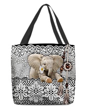 Elephant Amigurumi Leather All-over Tote back