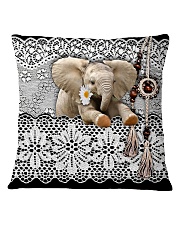 Elephant Amigurumi Leather Square Pillowcase tile